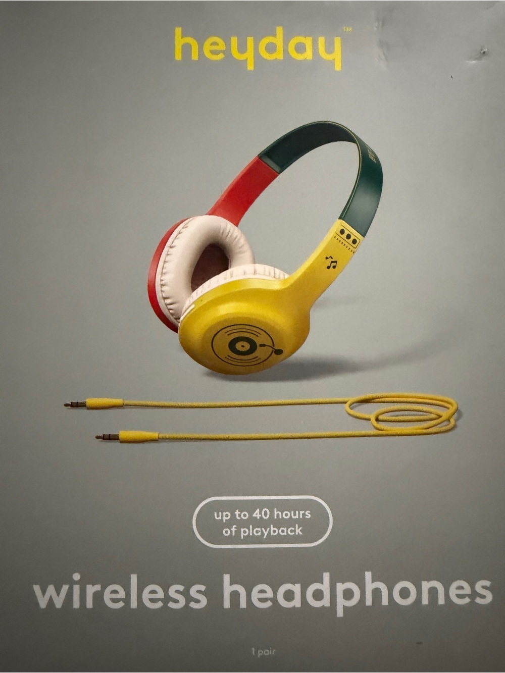 Wireless Built-In-Microphone Headphones - heyday™ Yellow/Orange/ Green: On-Ear,